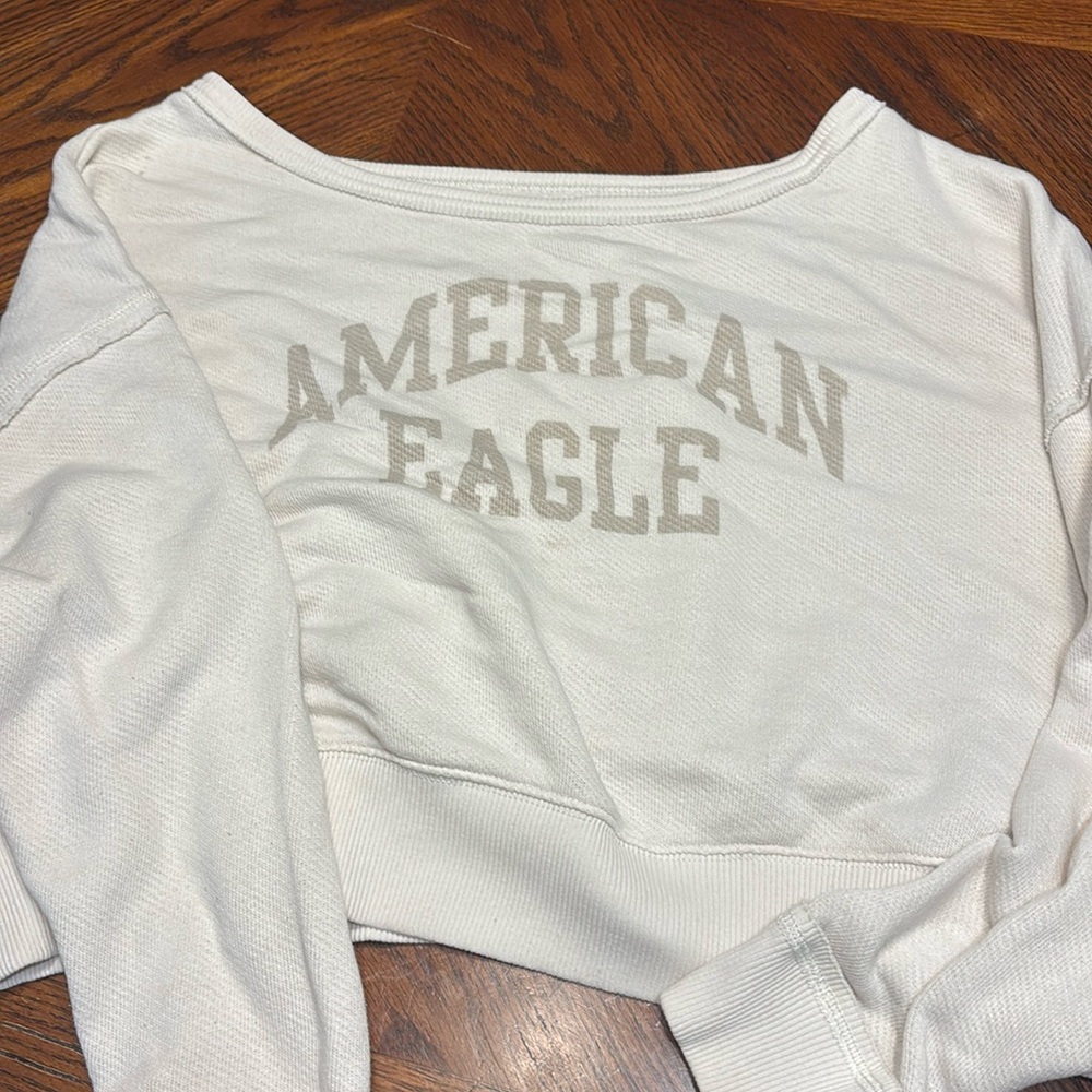 American eagle off the shoulder crewneck